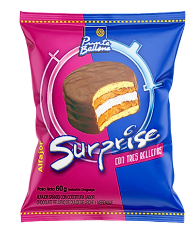 Alfajor Punta Ballena Surprise Tres Rellenos 60g
