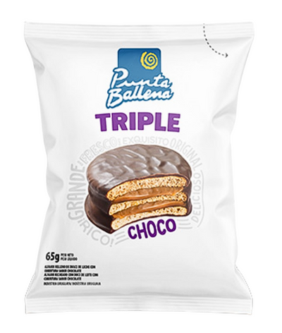 Alfajor Punta Ballena Triple de Chocolate 65g