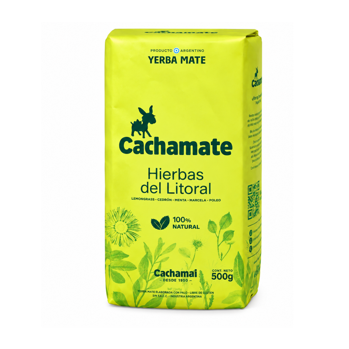 Yerba Mate Cachamate Hierbas del Litoral 500g
