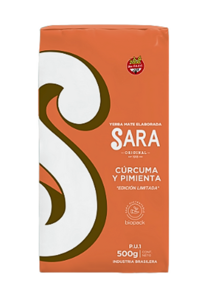 Yerba Mate Sara Cúrcuma y Pimienta 500g