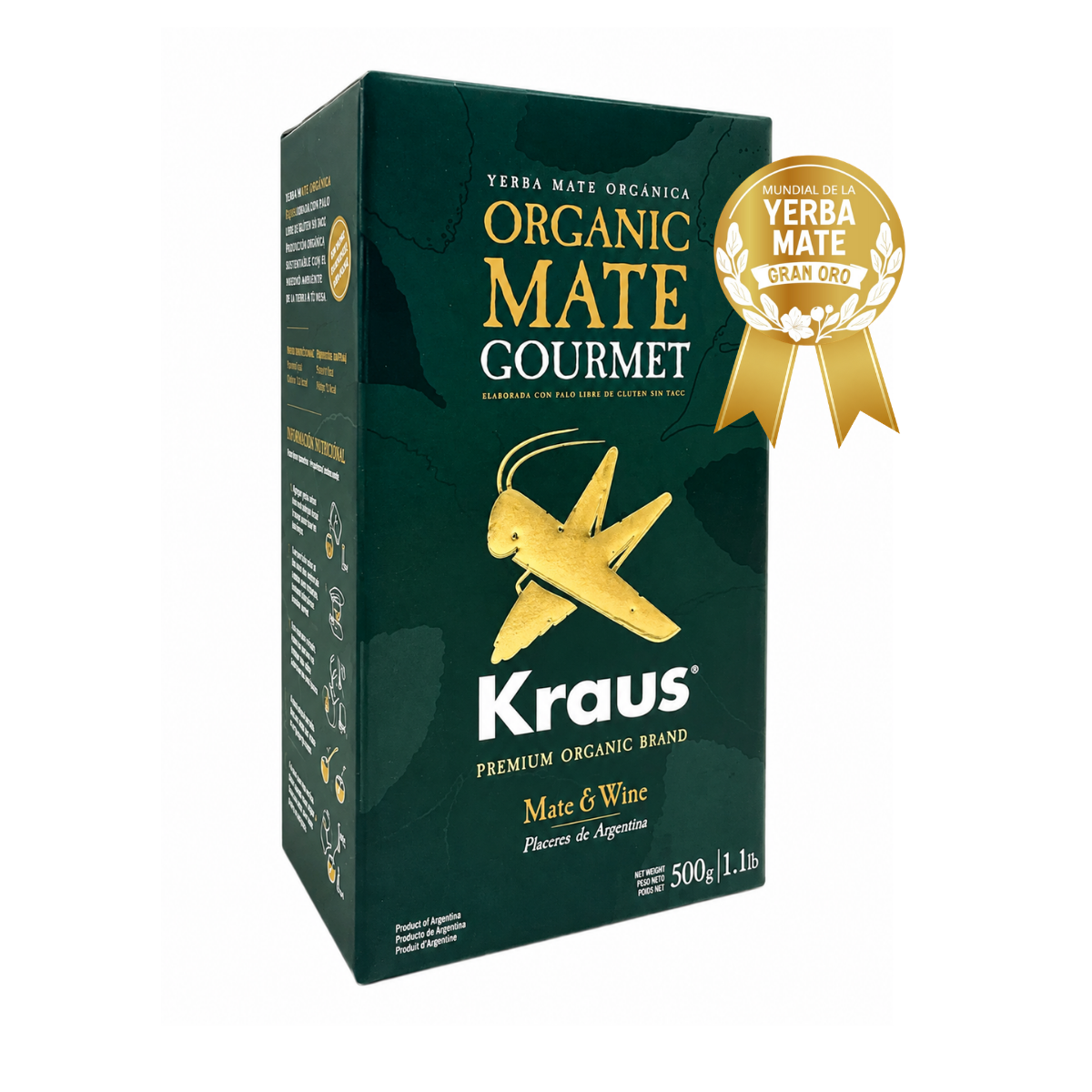 Yerba Mate Kraus Gourmet Orgánica 500g