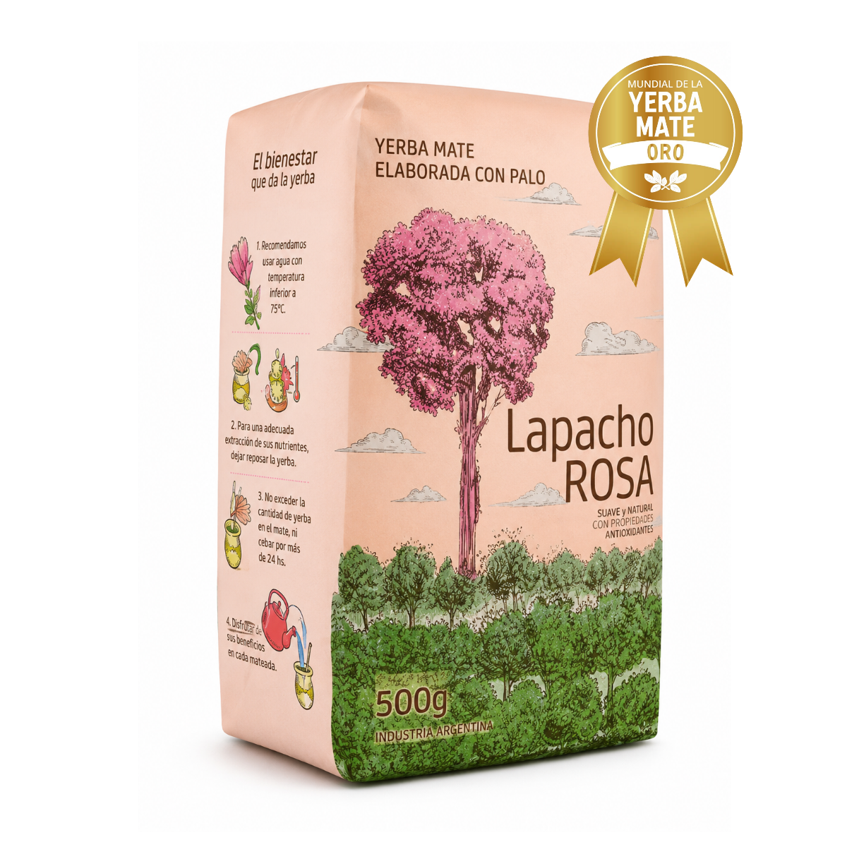 Yerba Mate Lapacho Rosa 500g