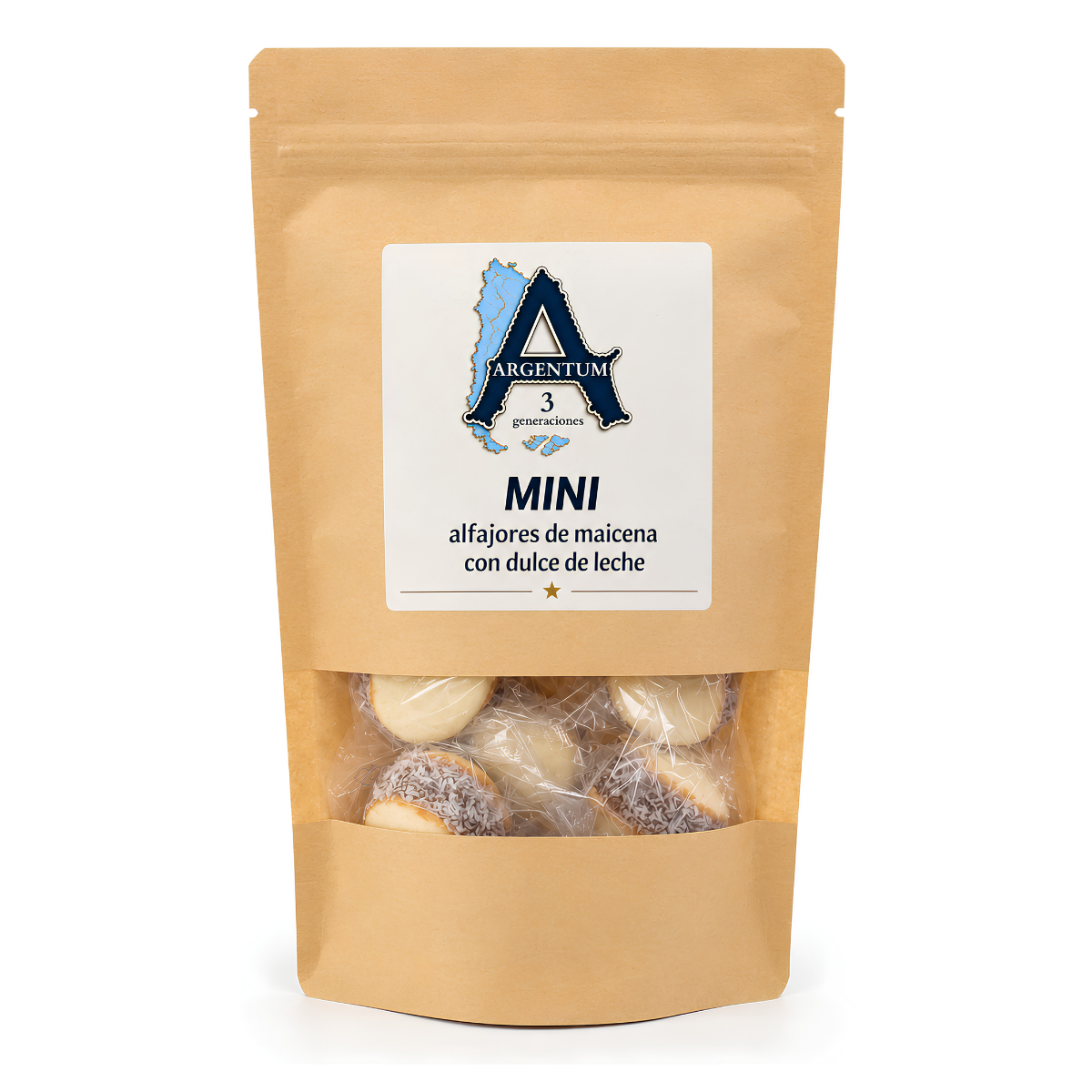 Mini Alfajores Argentum Maicena x 7 unidades