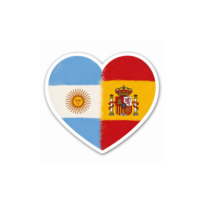 Pegatina Bandera España-Argentina