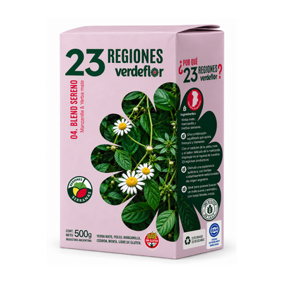 Yerba Mate Verdeflor 23 regiones Blend Sereno 500g