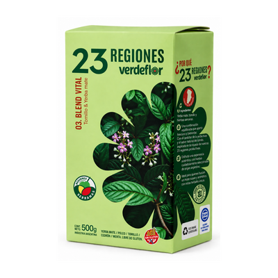 Yerba Mate Verdeflor 23 Regiones Blend Vital 500g